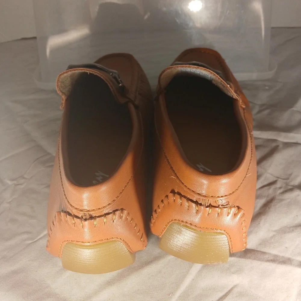 Vostey Milan Mens Driving Loafers Tan Brown Bit Slip On Shoes DZB23002 BMY3001 7